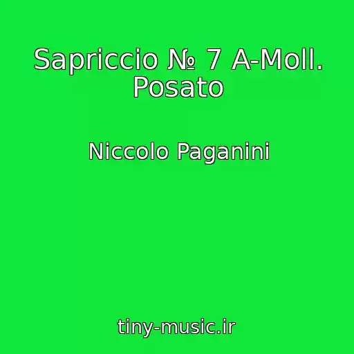 کاور آهنگ Sapriccio № 7 A-Moll. Posato از Niccolo Paganini