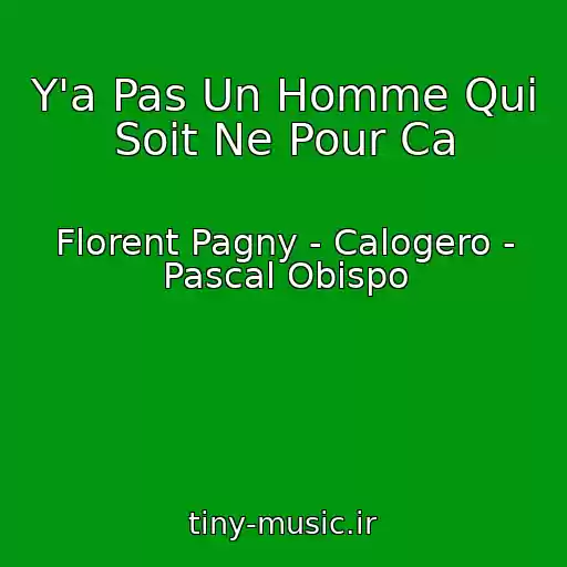 کاور آهنگ Y'a Pas Un Homme Qui Soit Ne Pour Ca از Florent Pagny - Calogero - Pascal Obispo