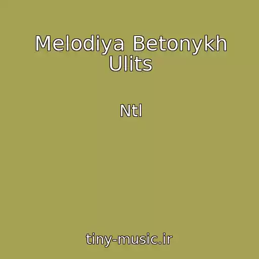 کاور آهنگ Melodiya Betonykh Ulits از Ntl