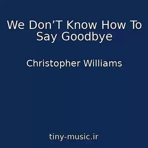 کاور آهنگ We Don’T Know How To Say Goodbye از Christopher Williams