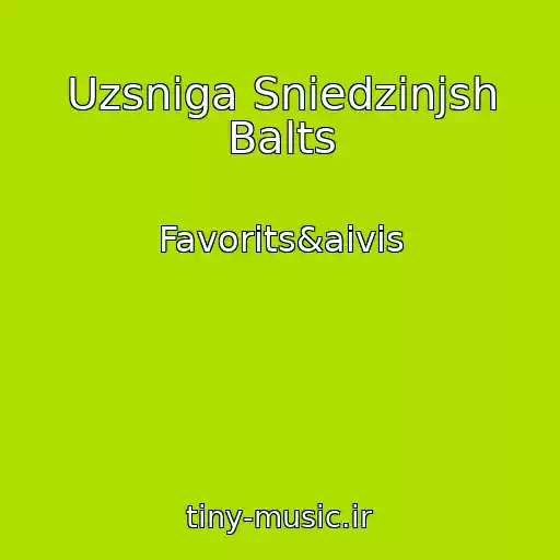 کاور آهنگ Uzsniga Sniedzinjsh Balts از Favorits&aivis