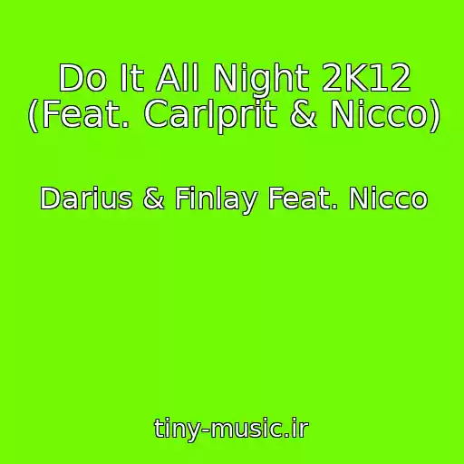 کاور آهنگ Do It All Night 2K12 (Feat. Carlprit & Nicco) از Darius & Finlay Feat. Nicco