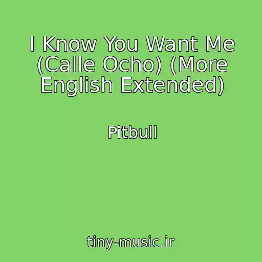 کاور آهنگ I Know You Want Me (Calle Ocho) (More English Extended) از Pitbull