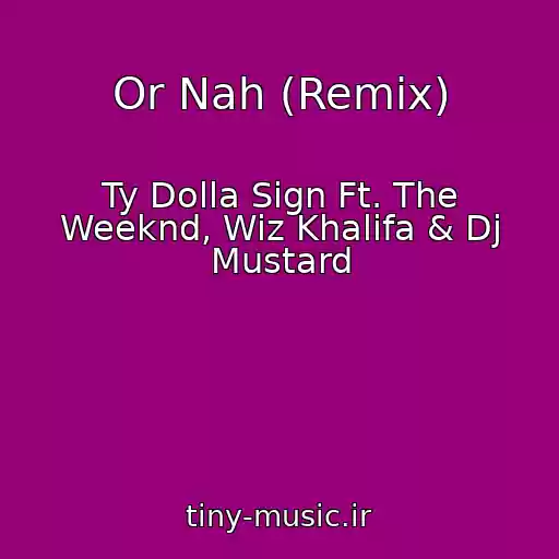 کاور آهنگ Or Nah (Remix) از Ty Dolla Sign Ft. The Weeknd, Wiz Khalifa & Dj Mustard