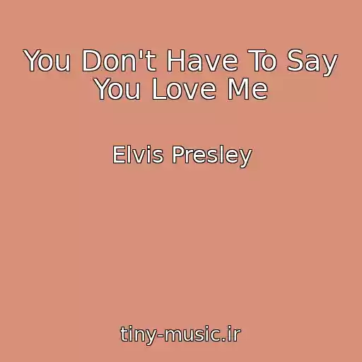 کاور آهنگ You Don't Have To Say You Love Me از Elvis Presley