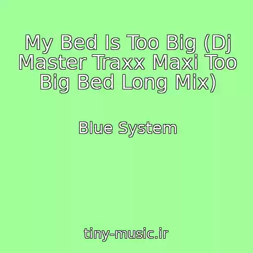 کاور آهنگ My Bed Is Too Big (Dj Master Traxx Maxi Too Big Bed Long Mix) از Blue System