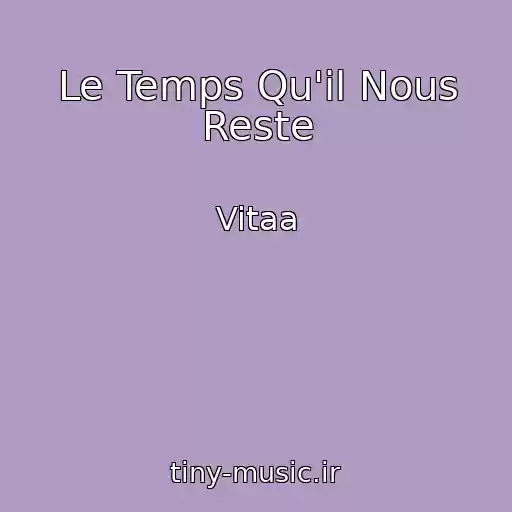 کاور آهنگ Le Temps Qu'il Nous Reste از Vitaa