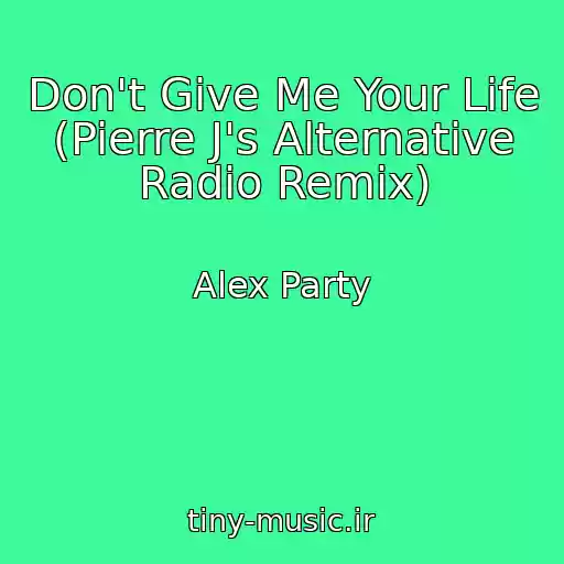 کاور آهنگ Don't Give Me Your Life (Pierre J's Alternative Radio Remix) از Alex Party