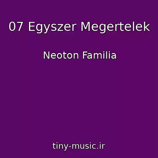کاور آهنگ 07 Egyszer Megertelek از Neoton Familia