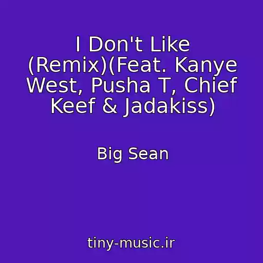 کاور آهنگ I Don't Like (Remix)(Feat. Kanye West, Pusha T, Chief Keef & Jadakiss) از Big Sean