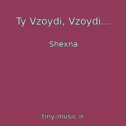 کاور آهنگ Ty Vzoydi, Vzoydi... از Shexna