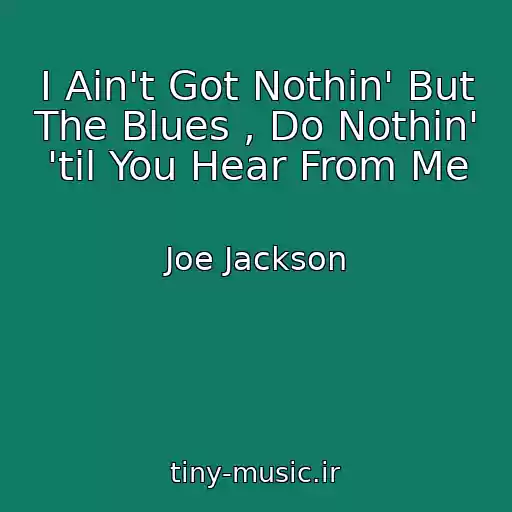 کاور آهنگ I Ain't Got Nothin' But The Blues , Do Nothin' 'til You Hear From Me از Joe Jackson