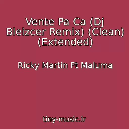 کاور آهنگ Vente Pa Ca (Dj Bleizcer Remix) (Clean) (Extended) از Ricky Martin Ft Maluma