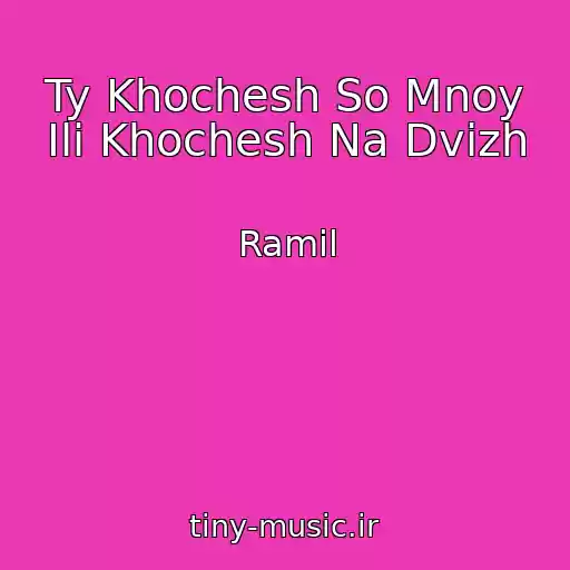 کاور آهنگ Ty Khochesh So Mnoy Ili Khochesh Na Dvizh از Ramil