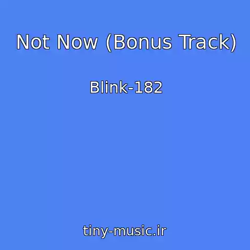 کاور آهنگ Not Now (Bonus Track) از Blink-182