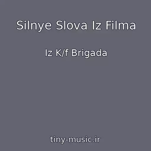 کاور آهنگ Silnye Slova Iz Filma از Iz K/f Brigada