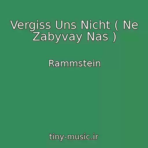 کاور آهنگ Vergiss Uns Nicht ( Ne Zabyvay Nas ) از Rammstein