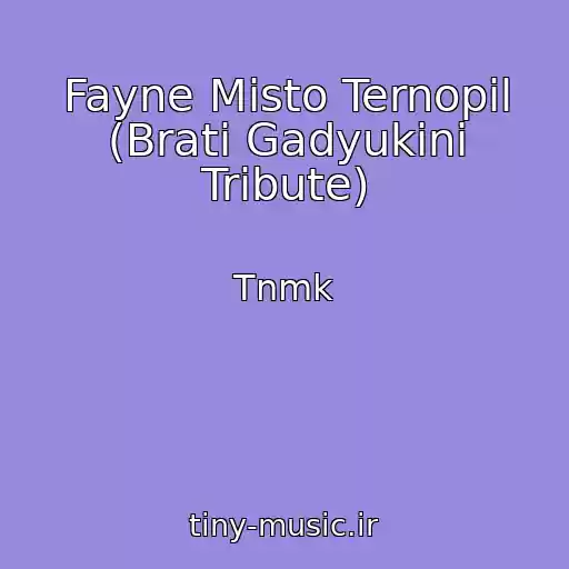 کاور آهنگ Fayne Mіsto Ternopіl (Brati Gadyukіni Tribute) از Tnmk