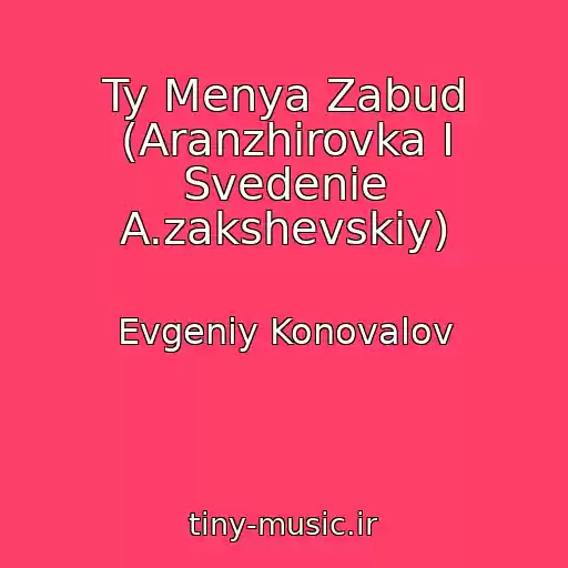 کاور آهنگ Ty Menya Zabud (Aranzhirovka I Svedenie A.zakshevskiy) از Evgeniy Konovalov