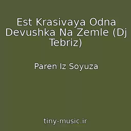 کاور آهنگ Est Krasivaya Odna Devushka Na Zemle (Dj Tebriz) از Paren Iz Soyuza
