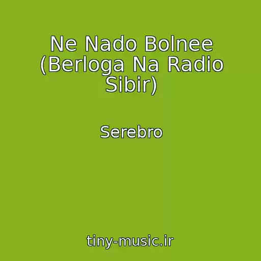 کاور آهنگ Ne Nado Bolnee (Berloga Na Radio Sibir) از Serebro