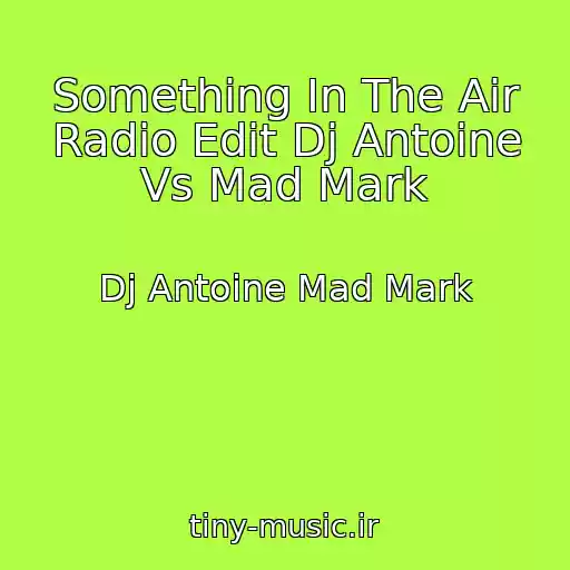 کاور آهنگ Something In The Air Radio Edit Dj Antoine Vs Mad Mark از Dj Antoine Mad Mark
