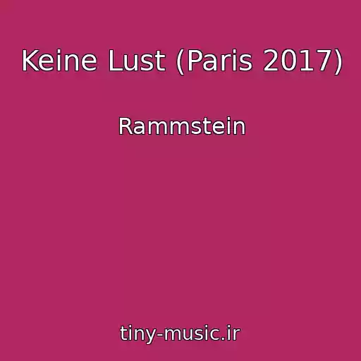 کاور آهنگ Keine Lust (Paris 2017) از Rammstein