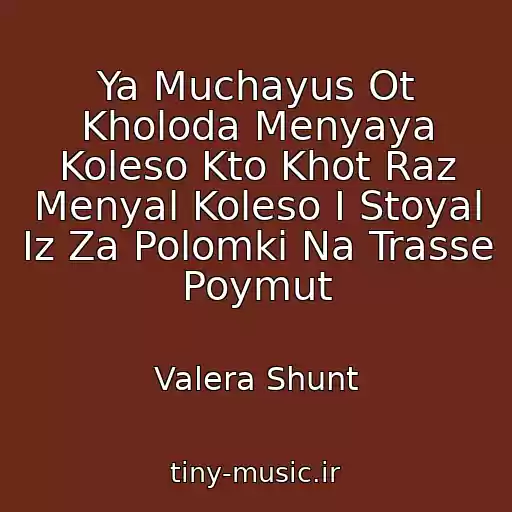 کاور آهنگ Ya Muchayus Ot Kholoda Menyaya Koleso Kto Khot Raz Menyal Koleso I Stoyal Iz Za Polomki Na Trasse Poymut از Valera Shunt