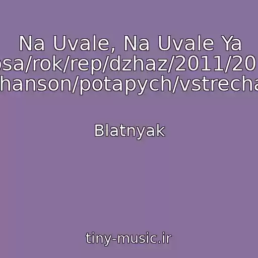کاور آهنگ Na Uvale, Na Uvale Ya Lyubil/shanson/popsa/rok/rep/dzhaz/2011/2010/russkiy/zhestkiy Shanson/potapych/vstrecha/ از Blatnyak
