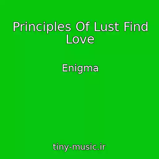 کاور آهنگ Principles Of Lust Find Love از Enigma