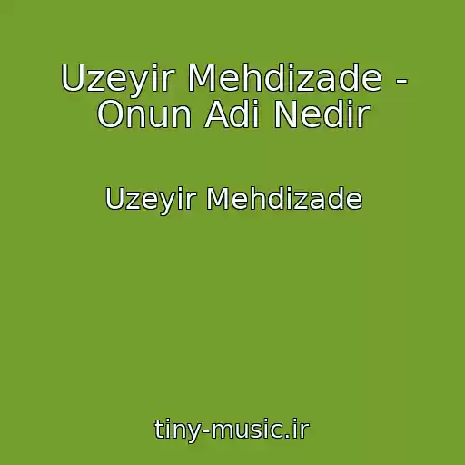 کاور آهنگ Uzeyir Mehdizade - Onun Adi Nedir از Uzeyir Mehdizade