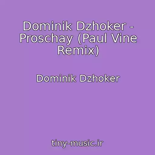 کاور آهنگ Dominik Dzhoker - Proschay (Paul Vine Remix) از Dominik Dzhoker