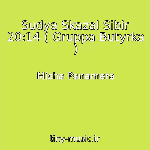 کاور آهنگ Sudya Skazal Sibir 20:14 ( Gruppa Butyrka ) از Misha Panamera