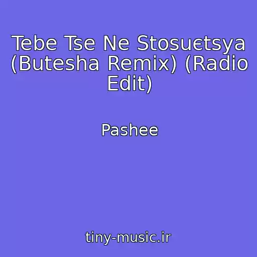 کاور آهنگ Tebe Tse Ne Stosuєtsya (Butesha Remix) (Radio Edit) از Pashee