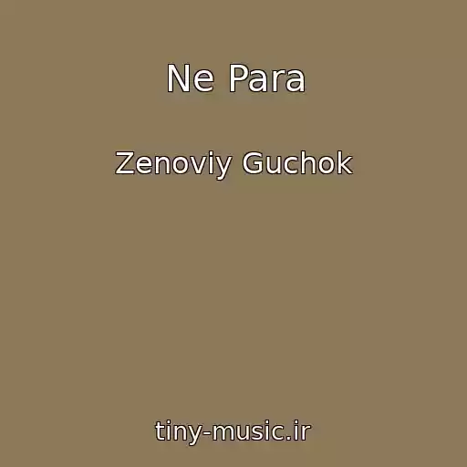 کاور آهنگ Ne Para از Zenovіy Guchok
