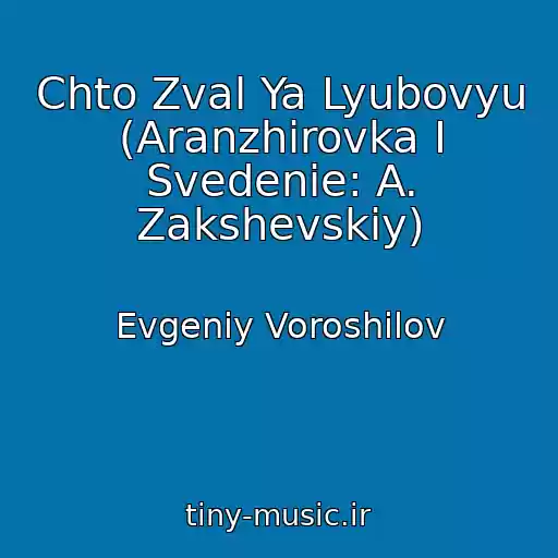کاور آهنگ Chto Zval Ya Lyubovyu (Aranzhirovka I Svedenie: A. Zakshevskiy) از Evgeniy Voroshilov