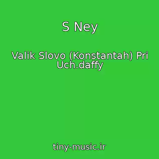 کاور آهنگ S Ney از Valik Slovo (Konstantah) Pri Uch.daffy