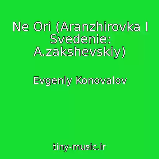 کاور آهنگ Ne Ori (Aranzhirovka I Svedenie: A.zakshevskiy) از Evgeniy Konovalov