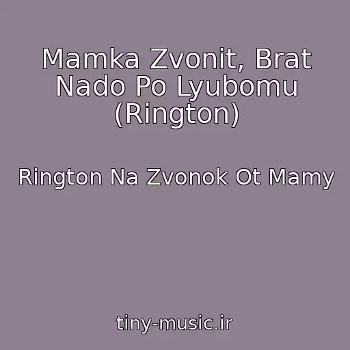 کاور آهنگ Mamka Zvonit, Brat Nado Po Lyubomu (Rington) از Rington Na Zvonok Ot Mamy