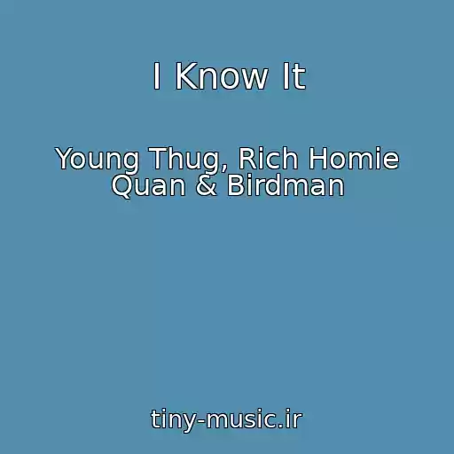 کاور آهنگ I Know It از Young Thug, Rich Homie Quan & Birdman