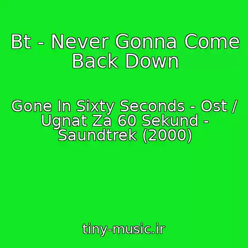 کاور آهنگ Bt - Never Gonna Come Back Down از Gone In Sixty Seconds - Ost / Ugnat Za 60 Sekund - Saundtrek (2000)