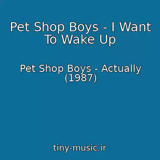 کاور آهنگ Pet Shop Boys - I Want To Wake Up از Pet Shop Boys - Actually (1987)