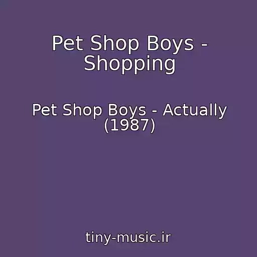 کاور آهنگ Pet Shop Boys - Shopping از Pet Shop Boys - Actually (1987)