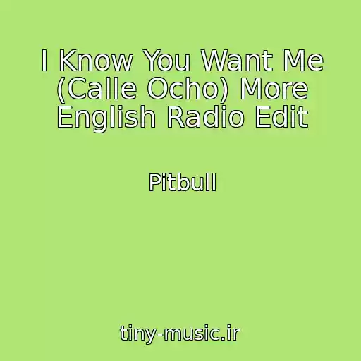 کاور آهنگ I Know You Want Me (Calle Ocho) More English Radio Edit از Pitbull