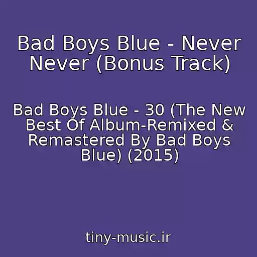 کاور آهنگ Bad Boys Blue - Never Never (Bonus Track) از Bad Boys Blue - 30 (The New Best Of Album-Remixed & Remastered By Bad Boys Blue) (2015)