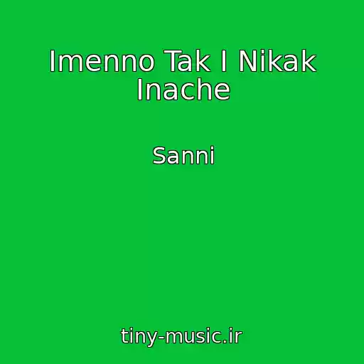 کاور آهنگ Imenno Tak I Nikak Inache از Sanni
