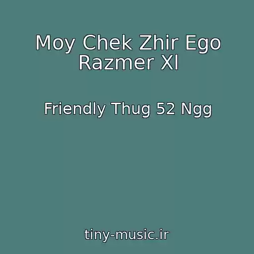 کاور آهنگ Moy Chek Zhir Ego Razmer Xl از Friendly Thug 52 Ngg