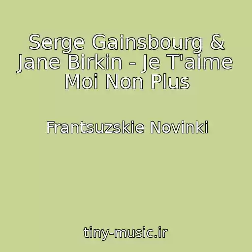 کاور آهنگ Serge Gainsbourg & Jane Birkin - Je T'aime Moi Non Plus از Frantsuzskie Novinki