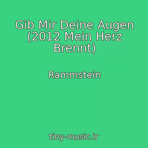 کاور آهنگ Gib Mir Deine Augen (2012 Mein Herz Brennt) از Rammstein