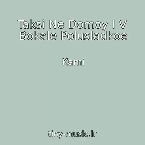 کاور آهنگ Taksi Ne Domoy I V Bokale Polusladkoe از Kami